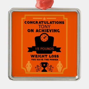 Weight Loss Congratulation Metal Ornament