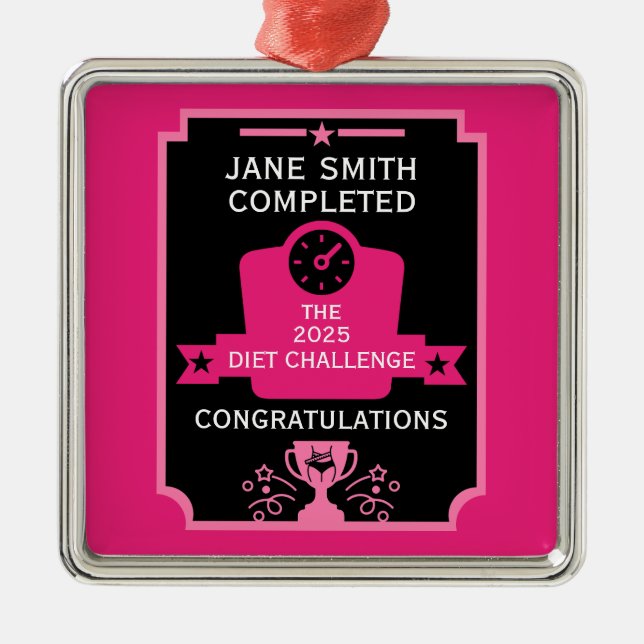 Weight Loss Congratulation Metal Ornament (Front)