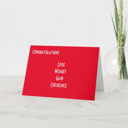 Weight loss congratulations greeting cards