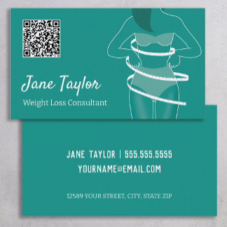 Weight Loss Custom QR Business Card