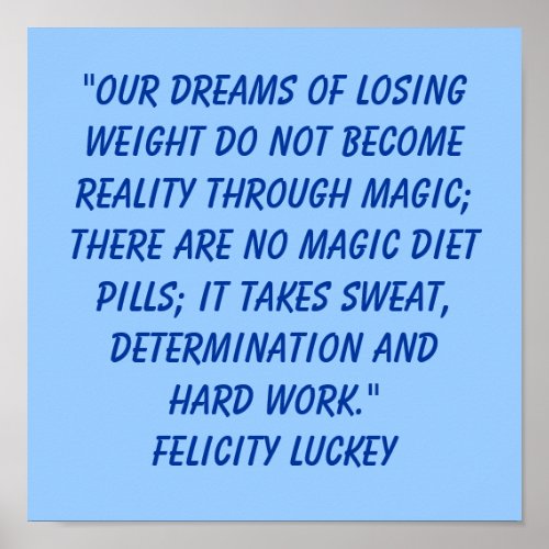 Weight Loss Determination 3 Poster