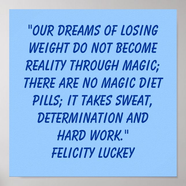 Weight Loss Determination 3 Poster (Front)