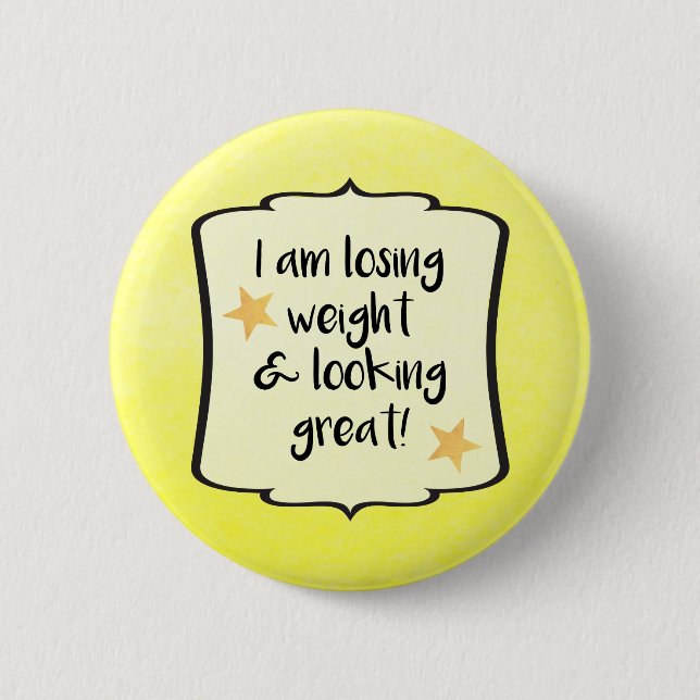 Weight Loss Diet Achievement Success Award Pinback Button (Front)