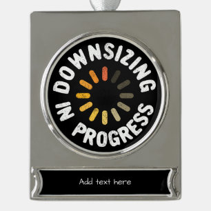 Weight Loss Exercise Gad Winter Christmas Holiday Silver Plated Banner Ornament