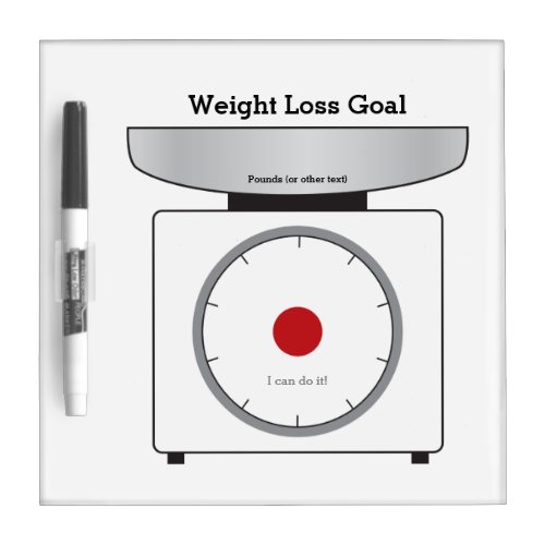 Weight Loss Goal Scale with 10 Sections Dry Erase Board