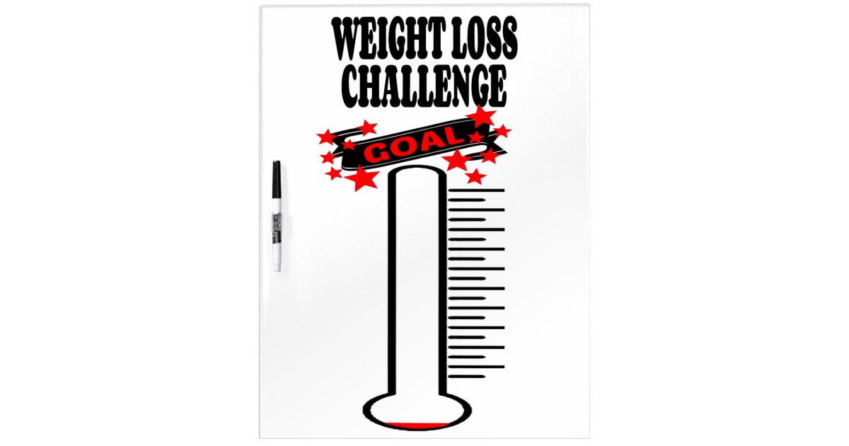 Weight Loss Goal Thermometer BLANK Dry Erase Board ...