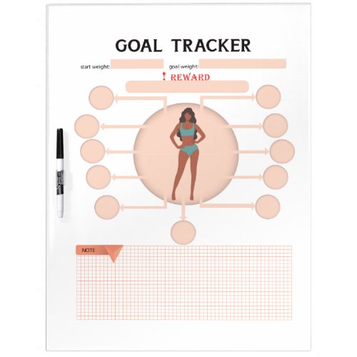 Weight Loss Goal Tracker Dry Erase Board