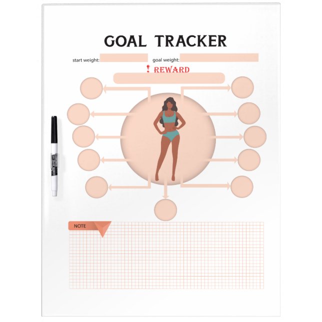 Weight Loss Goal Tracker Dry Erase Board (Front)
