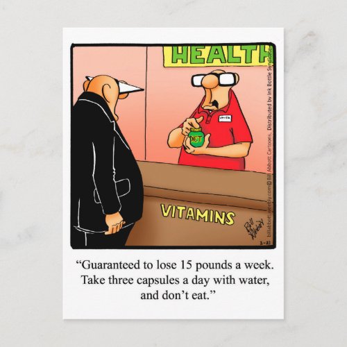 Weight Loss Humor Postcard
