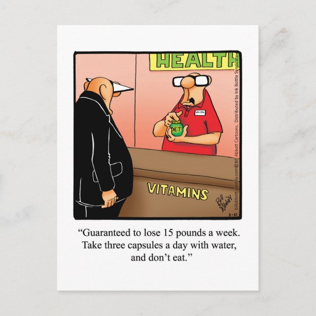 Weight Loss Humor Postcard (Front)