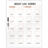 Weight Loss Tracker journal Dry Erase Board | Zazzle