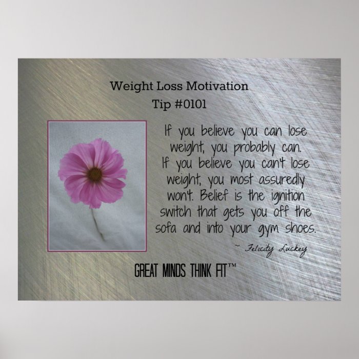 Weight Loss Motivation Poster Tip #0101