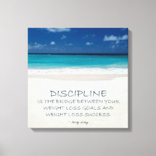 Weight Loss Motivational Canvas: Beach 03 Canvas Print