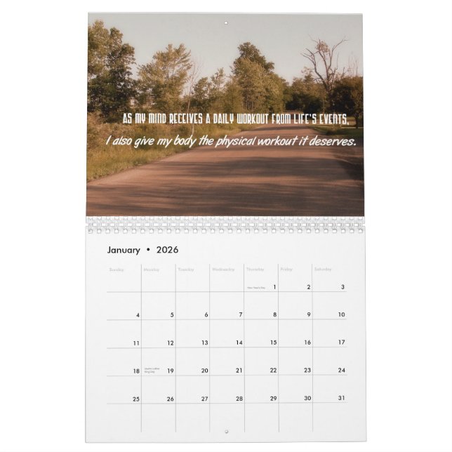 Weight Loss Motivational Quotes Calendar (Jan 2026)