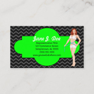 Weight Loss Pinup Chevron, It Works Business Card