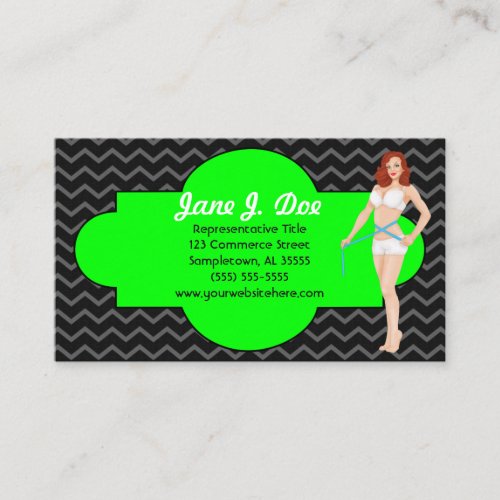 Weight Loss Pinup Chevron It Works Business Card