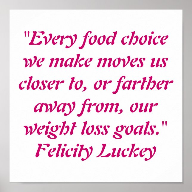 Weight Loss Quotes Poster (Front)