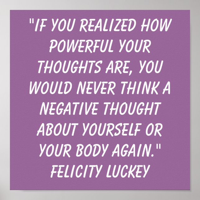 Weight Loss Thoughts 10 Poster