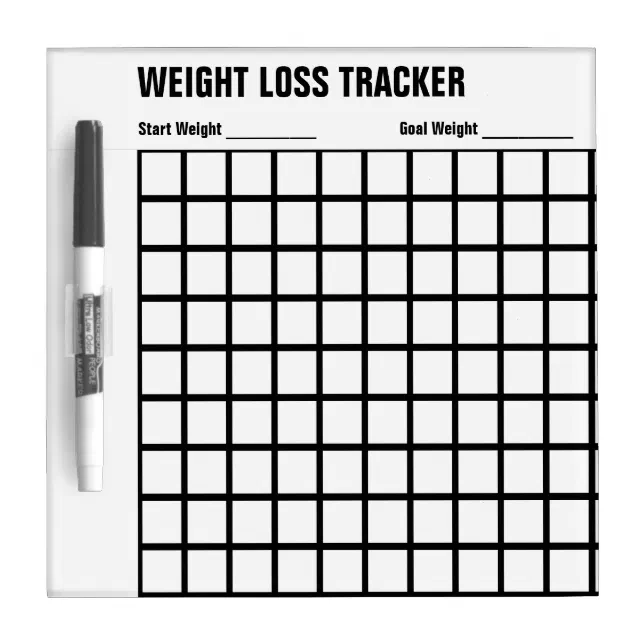 Weight Loss Tracker journal Dry Erase Board | Zazzle
