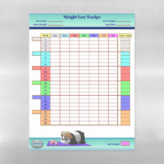 Weight Loss Tracker Magnetic Dry Erase Sheet