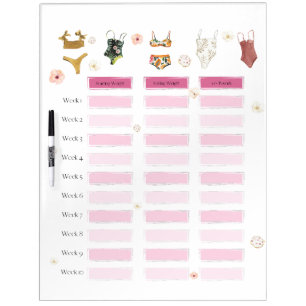 Weight Loss Tracker Swimsuit Dry Erase Board