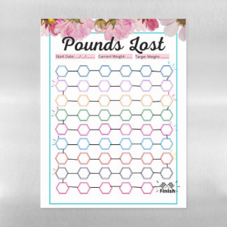 Weight Loss Tracker, Weight Loss Journal Magnetic Dry Erase Sheet