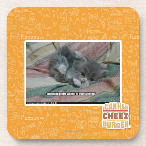 Weight of own cuteness drink coaster