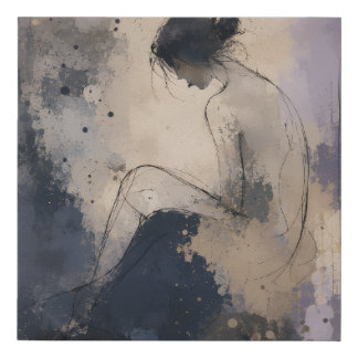 Weight of Thought Abstract Figure Wall Art