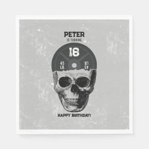 Weight Plate Skull Training Bodybuilding Birthday Napkins