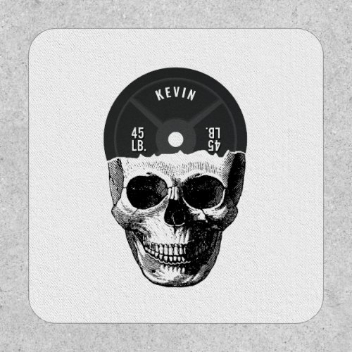 Weight Plate Skull Training Fitness Bodybuilding  Patch
