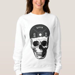 Weight Plate Skull Training Fitness Bodybuilding Sweatshirt