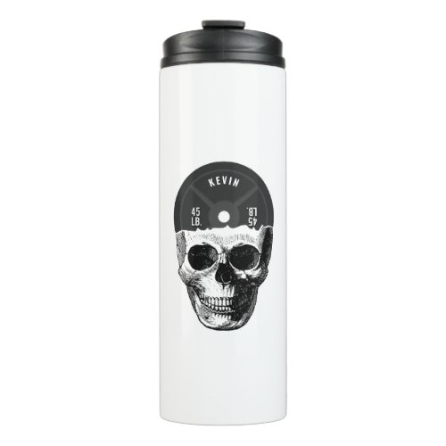 Weight Plate Skull Training Fitness Bodybuilding  Thermal Tumbler