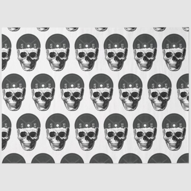 Weight Plate Skull Training Fitness Bodybuilding  Tissue Paper (Front)