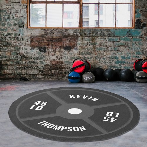 Weight Plate Training Fitness Bodybuilding Name Rug
