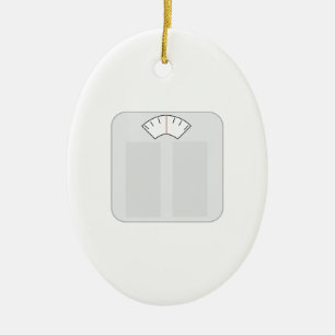 Weight Scale Ceramic Ornament