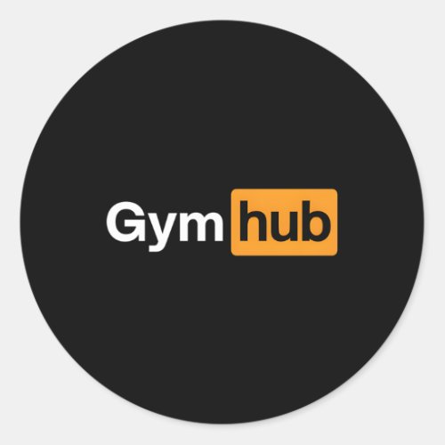 Weight Sports Gym Hub Gym Workout Fitness Classic Round Sticker