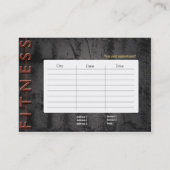 Weight Training - Business- / Schedule Card (Back)