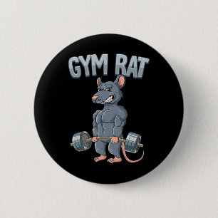 Weight Training Deadlift Gym Rat Button