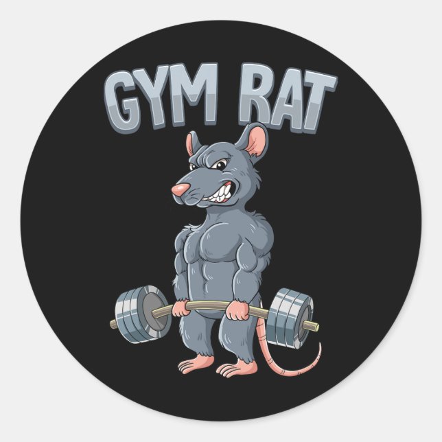 Weight Training Deadlift Gym Rat  Classic Round Sticker (Front)