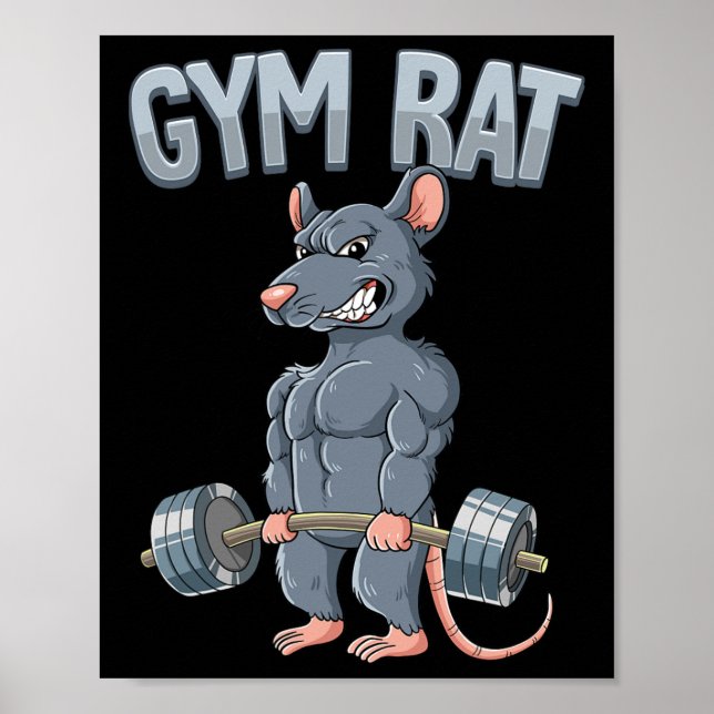 Weight Training Deadlift Gym Rat  Poster (Front)