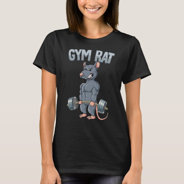 Weight Training Deadlift Gym Rat T-Shirt (Front)