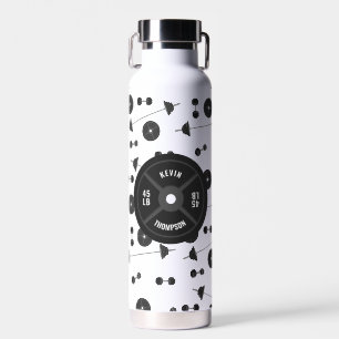 Weight Training Fitness Dumbbell Bodybuilding Name Water Bottle