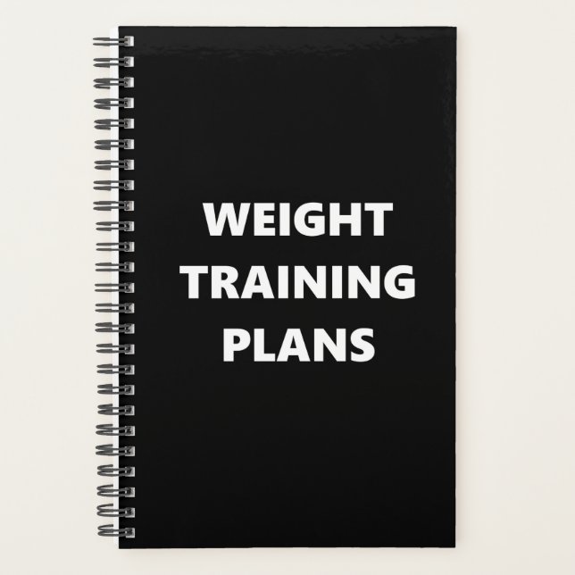 Weight Training Planner Weight Training Plans (Front)