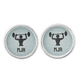 Weight Training / Strong guy Lifting: any initials Cufflinks
