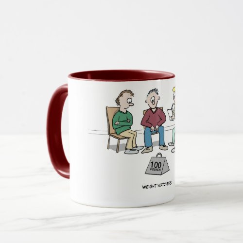 Weight watchers cartoon mug