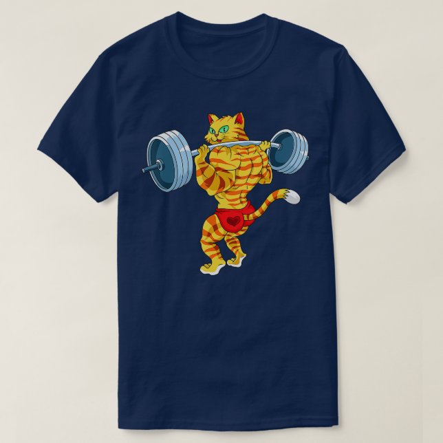 Weightlifing Barbell  Funny Workout Gym Weightlift T-Shirt (Design Front)