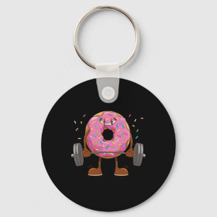 Weightlifing - Funny Fitness Workout Gym Donut Lov Keychain