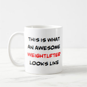weightlifter, awesome coffee mug