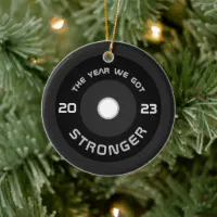 Personalized Weight Lifting Ornaments for Christmas Tree - Workout Ornament, Weight Lifter Ornament, Barbell Ornament, Gym Ornament, Fitness Ornament