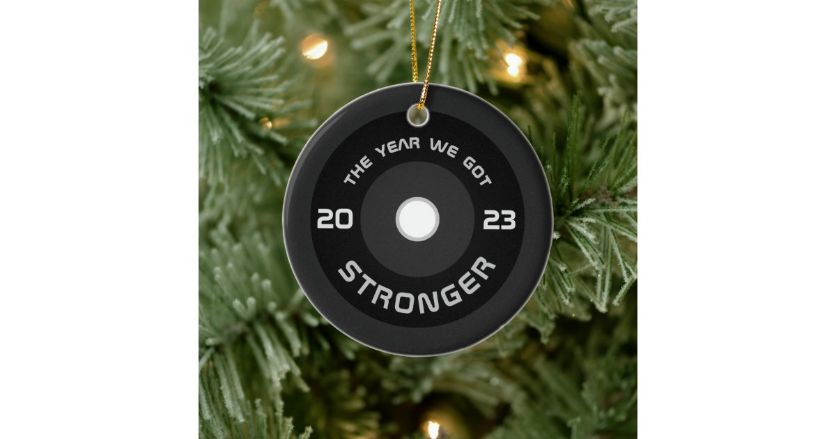 Personalized Weight Lifting Ornaments for Christmas Tree - Workout Ornament, Weight Lifter Ornament, Barbell Ornament, Gym Ornament, Fitness Ornament